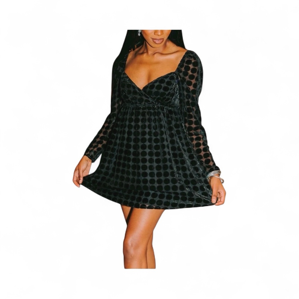 Buddy Love Fallon Babydoll Mini Dress In Goth Size S NWT